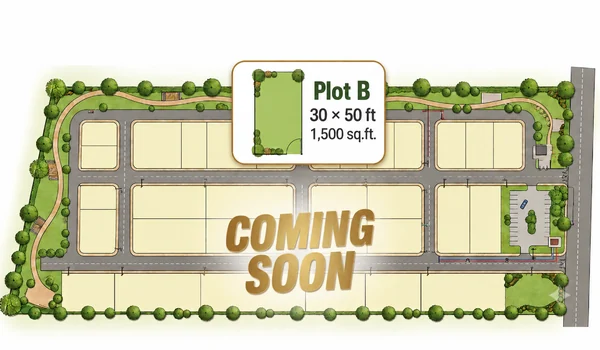 Garden Plot B plan of 1,500 sq.ft. (30 x 50) at Prestige Meesaganahalli, Devanahalli, North Bengaluru