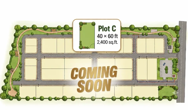 Garden Plot C plan of 2,400 sq.ft. (40 x 60) at Prestige Meesaganahalli, Devanahalli, North Bengaluru