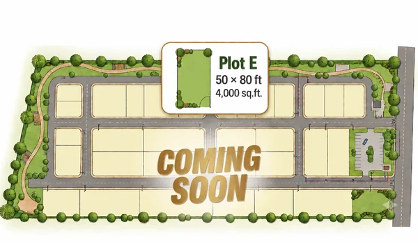 Garden Plot E plan of 4,000 sq.ft. (50 x 80) at Prestige Meesaganahalli, Devanahalli, North Bengaluru