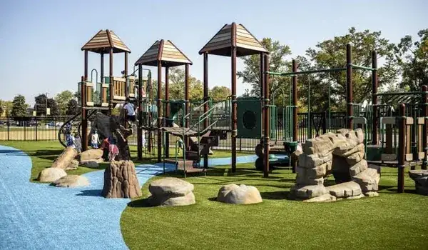 Open green recreation space at Prestige Meesaganahalli, Devanahalli, North Bengaluru